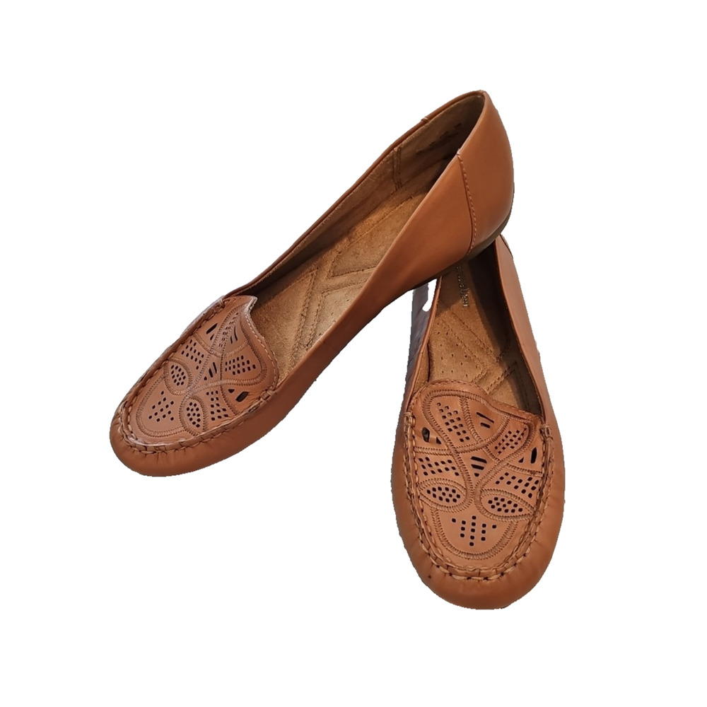 Naturalizer Comfort Rumor Women’s Tan Leather Slip-On Loafers Size 10M